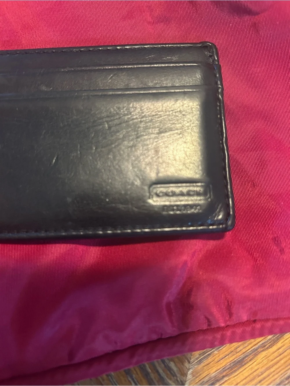 Coach compact leather